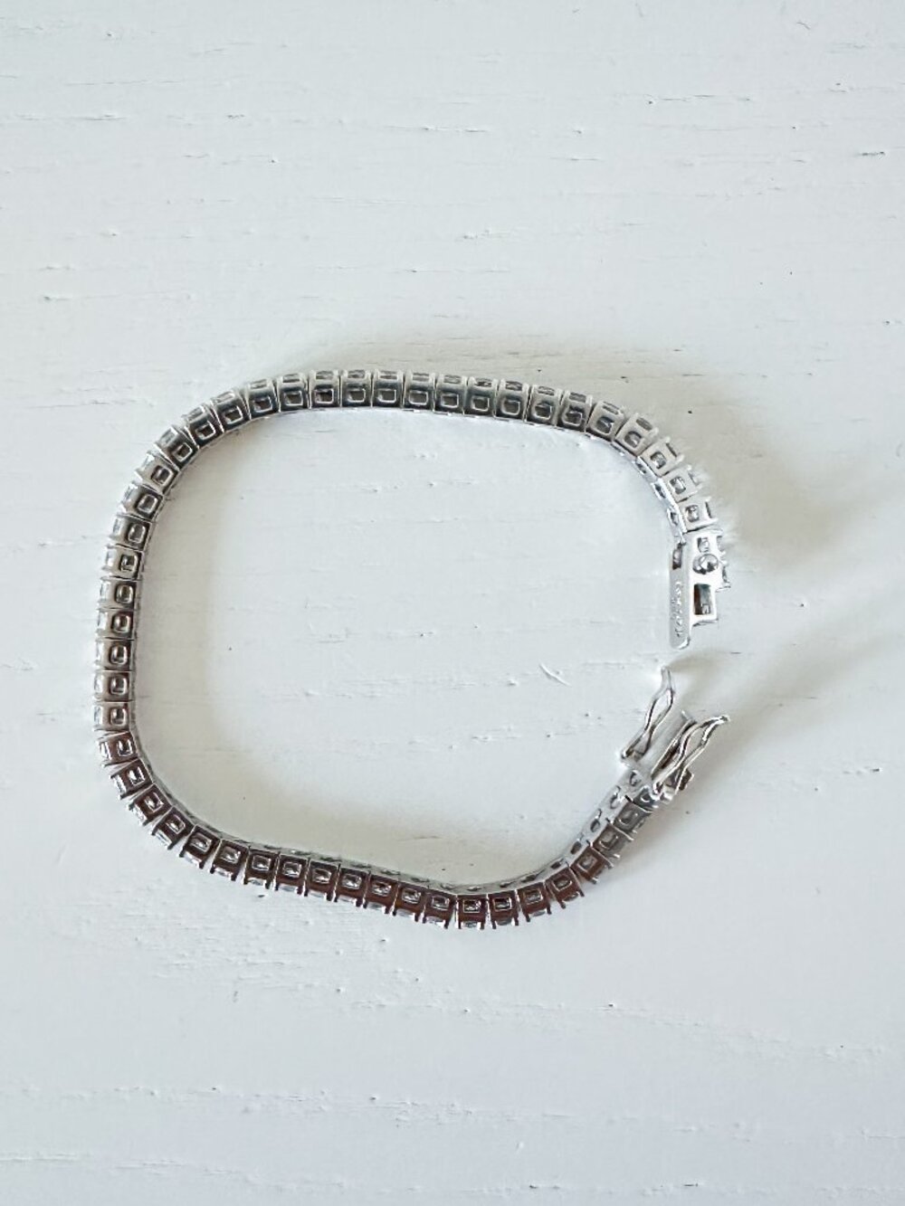 Dorsey KATE RIVIÈRE BRACELET IN 3MM LAB WHITE SAPPHIRE 7" - Like New - Picture 5 of 9